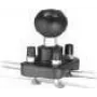 Base di supporto RAM Mounts con doppio morsetto a U per barre da 1