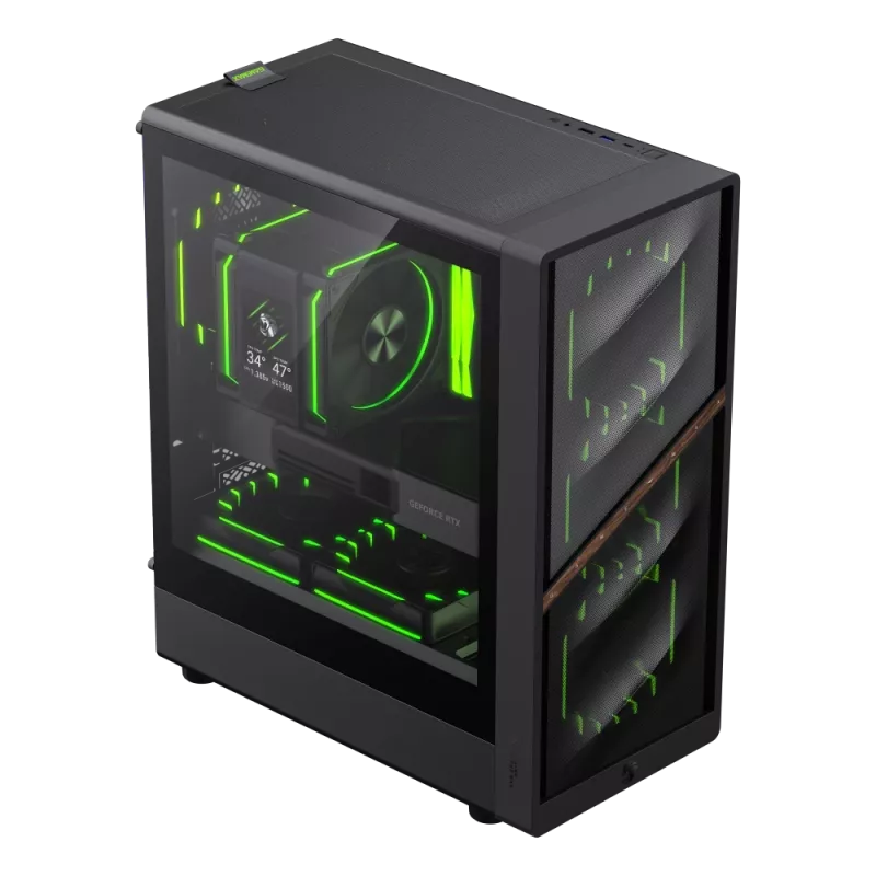 Case Gamemax | AERIS 330 MB | nero | Mini-Tower | alimentatore non incluso