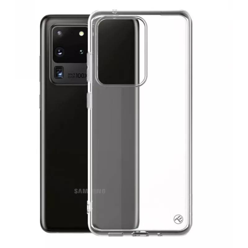 Custodia in silicone per smartphone Tellur per Samsung S20 Ultra, trasparente