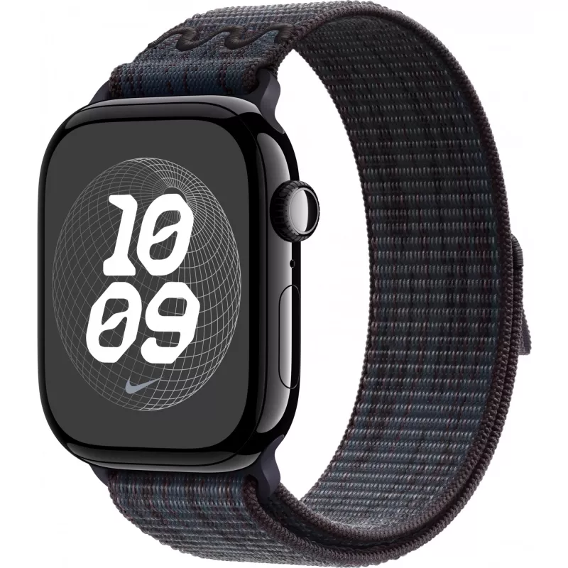 Cinturino Apple 46mm nero/blu Nike Sport Loop smartwatch