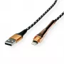 Cavo Lightning ROLINE 11.02.8923 1m nero oro