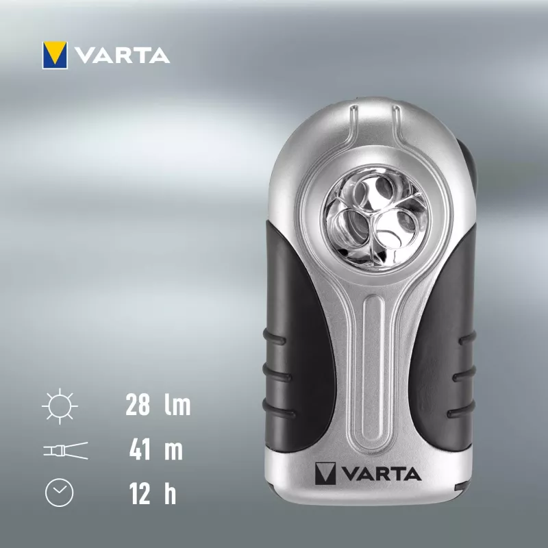 Torcia portatile Varta 16647 nero argento