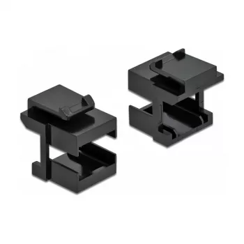 Copertura Keystone DeLOCK 86806 nera per accoppiatori fibra ottica 10 pezzi