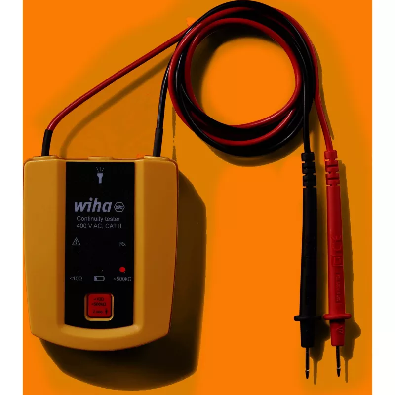 Tester di continuità 45222, fino a 400 V AC, CAT II, strumento di misura giallo/nero
