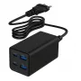 Gembird TA-UC-2A2C-PD65-01-BK caricabatterie per dispositivi mobili laptop, smartphone nero AC ricarica rapida indoor
