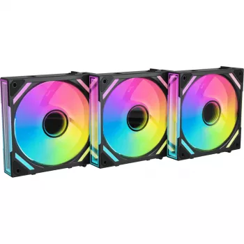 Ventola per case ALPENFÖHN Wing Boost 4 120mm ARGB PWM - confezione da 3 nero