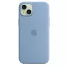 Custodia in silicone Apple iPhone 15 Plus compatibile MagSafe - blu inverno