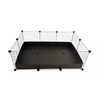 Gabbia modulare C&C 3x2 110x75 cm per porcellini d'India, ricci, nero
