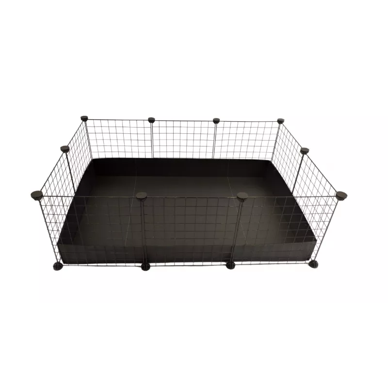Gabbia modulare C&C 3x2 110x75 cm per porcellini d'India, ricci, nero