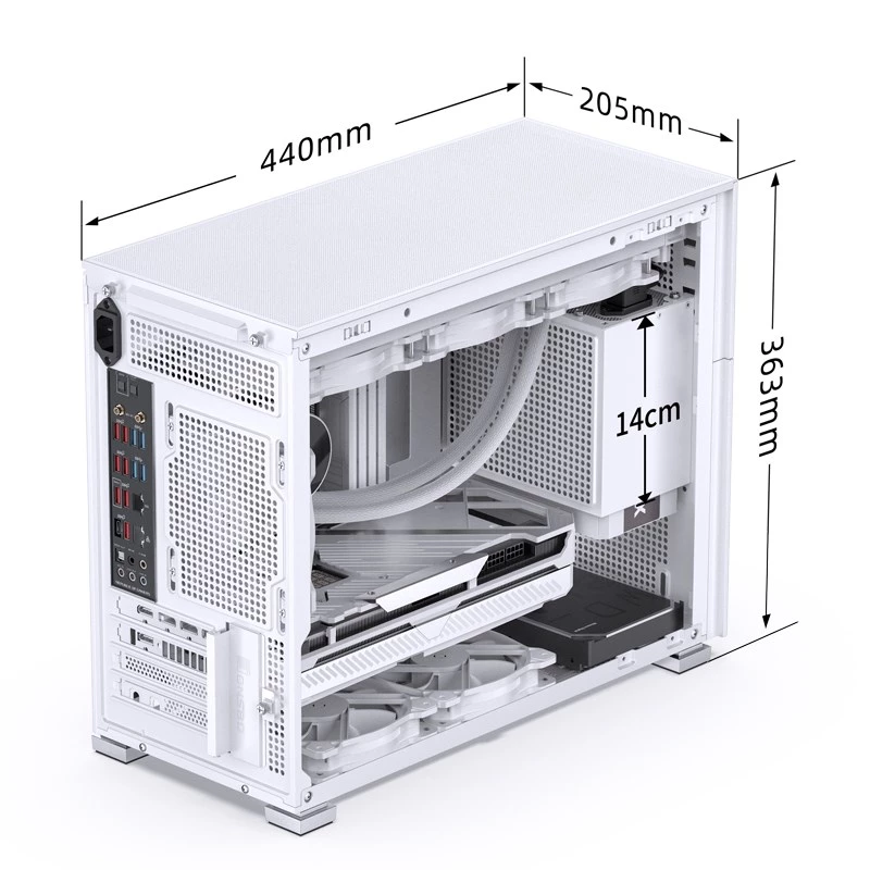 Case PC Jonsbo D31 MESH Midi Tower bianco