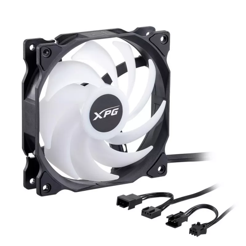 XPG VENTO 120 ARGB PWM (confezione da 3) nero, ventola, 12 cm, 300 U/min, 1850 U/min, nero