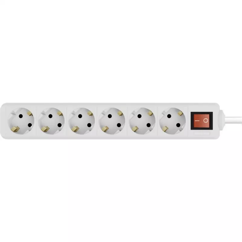 Prolunga elettrica Wentronic 38845 5m 6 prese CA per interni bianco