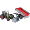 Trattore giocattolo Bruder Claas Nectis 267 F con rimorchio ribaltabile