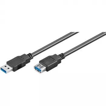 Wentronic Goobay prolunga USB 3.0 SuperSpeed, nero, 3 m – connettore maschio USB 3.0 (Type-A) > connettore femmina USB 3.0 (Type-A) (93999)
