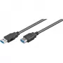 Wentronic Goobay prolunga USB 3.0 SuperSpeed, nero, 3 m – connettore maschio USB 3.0 (Type-A) > connettore femmina USB 3.0 (Type-A) (93999)