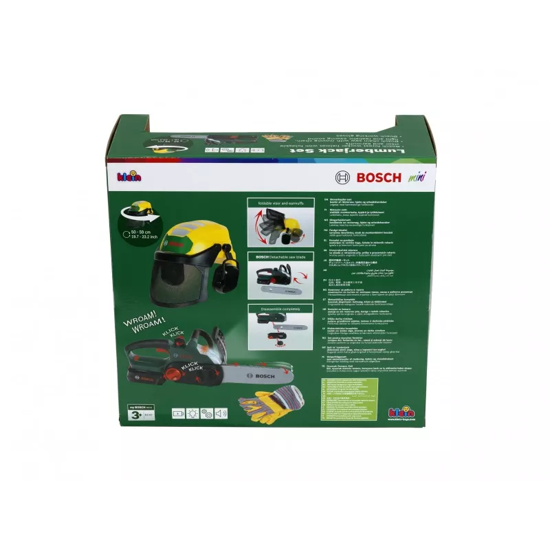 Set boscaiolo in legno per gioco di ruolo per bambini KLEIN modello 8197 — utensili giocattolo per giochi fantasiosi all'aperto e nel bosco