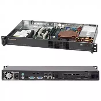 Supermicro - SuperChassis 510-203B (nero) - montaggio rack 1U - micro ATX 200 Watt nero