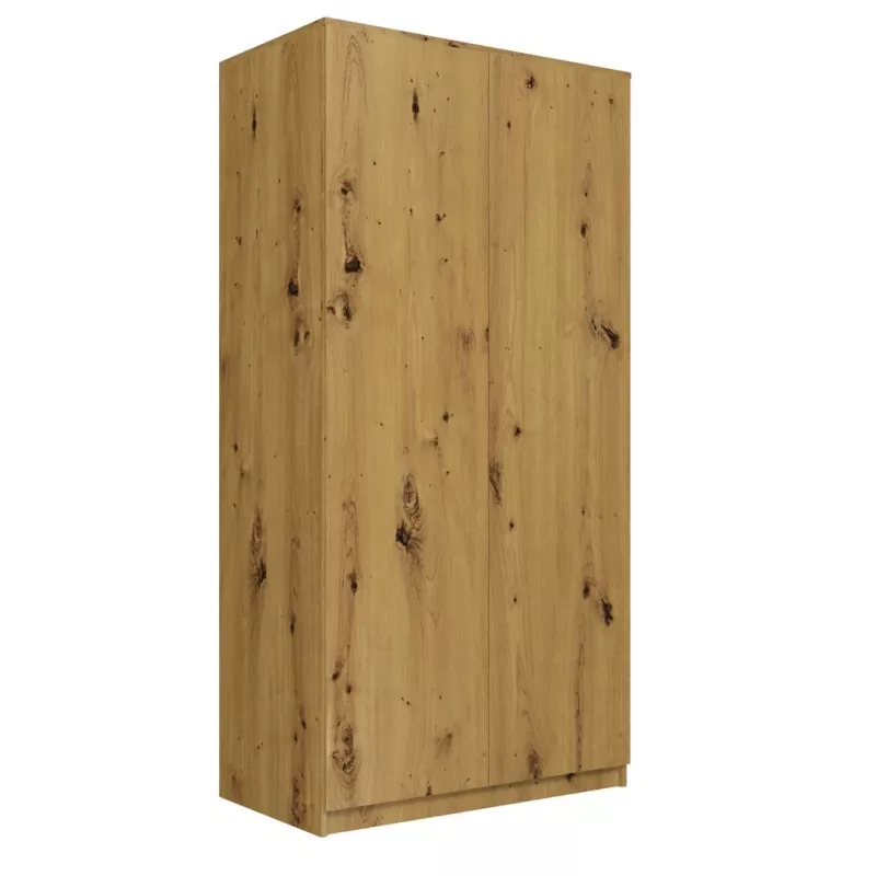 Armadio Top E Shop SD-90 ART KPL — telaio color rovere, 7 ripiani, 2 ante