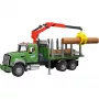 Trasportatore di legname BRUDER MACK Granite con 3 tronchi
