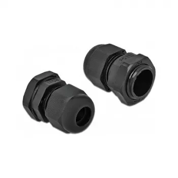 Pressacavo DeLOCK 60196 nero plastica 10 pz.