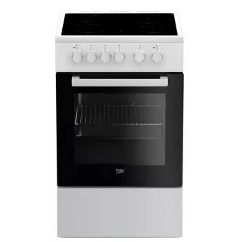 Cucina Beko FSS57000GW cucina a sé stante elettrica piano cottura in vetroceramica nero, bianco