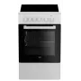 Cucina Beko FSS57000GW cucina a sé stante elettrica piano cottura in vetroceramica nero, bianco