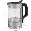 ProfiCook PC-WKS 1229 G bollitore 1 L 1600 W acciaio inox, trasparente
