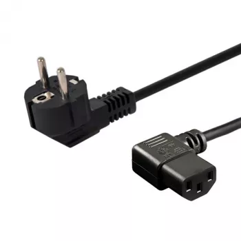 Cavo di alimentazione SAVIO CL-116 — 1,8 m, nero, connettore maschio angolare Type C a IEC C13 angolare, 3 conduttori 0,5 mm²