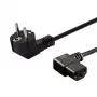 Cavo di alimentazione SAVIO CL-116 — 1,8 m, nero, connettore maschio angolare tipo C a IEC C13 angolare, 3 conduttori 0,5 mm²