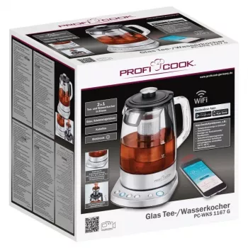 Bollitore elettrico in vetro senza filo Proficook PC-WKS 1167