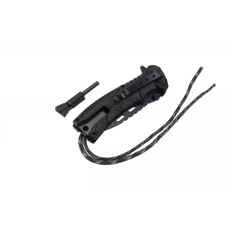 Coltello survival AZYMUT Survival Fire Starter — coltello da campeggio a lama fissa con accendifuoco integrato