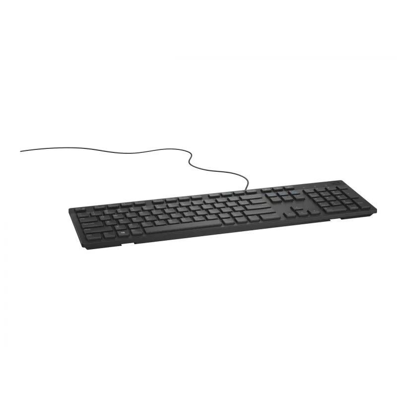 Tastiera full-size con filo Dell KB216 — layout QWERTY nordico, nero, USB