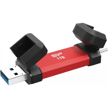 Silicon Power DS72 chiavetta USB 1 TB USB Type-A / USB Type-C 3.2 Gen 2 (3.1 Gen 2) rosso (SP001TBUC3S72VPR)