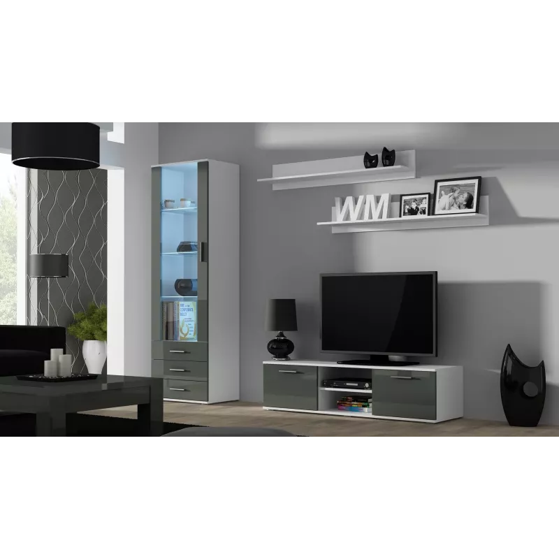 Cama set di due mensole 125cm SOHO bianco opaco