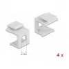 Delock - modulo di ingresso (vuoto) - bianco - 1 porta (confezione da 4) (86819)