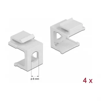 Delock - modulo di ingresso (vuoto) - bianco - 1 porta (confezione da 4) (86819)