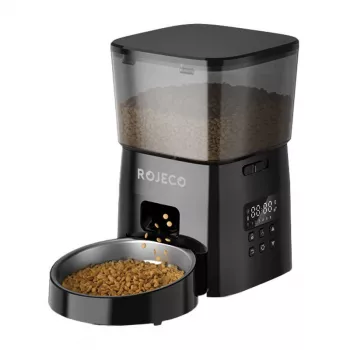 Distributore automatico di cibo Rojeco RWSQ-02 capacità 2L, porzionamento programmabile, controllo a pulsanti