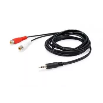 Cavo audio Equip 147093 250 m 2 x RCA 3,5 mm nero