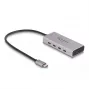 Hub USB DELOCK 10 Gbps Type-C 4 porte PD 85W cavo 30 cm