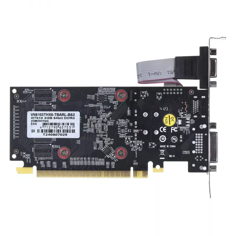 Scheda grafica BIOSTAR GeForce GT 610 — 2 GB GDDR3, 64-bit, PCIe x16, 700 MHz