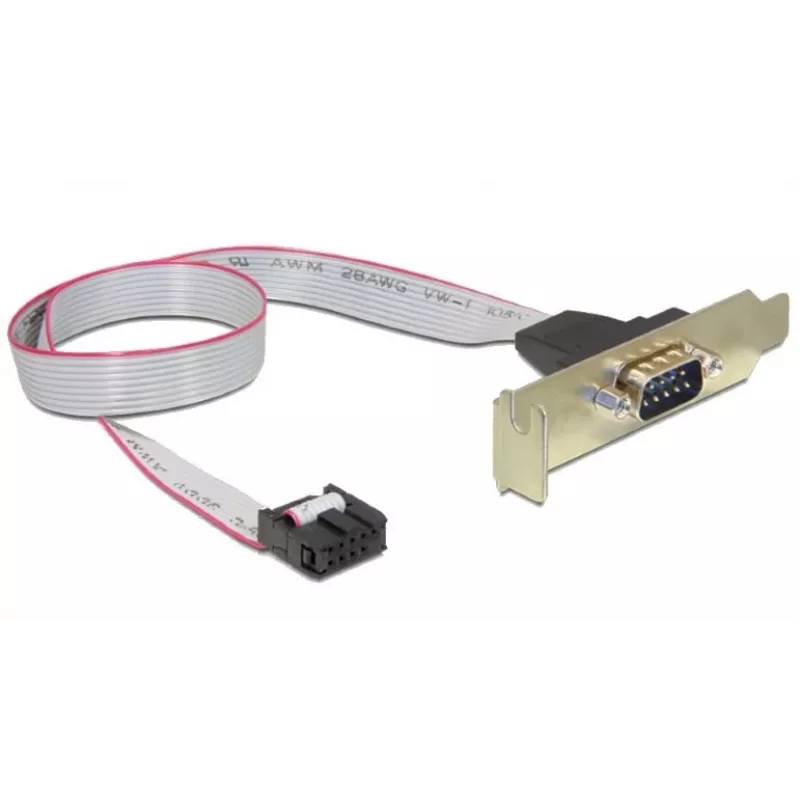 Gembird CC-DB9ML-01 staffa porta seriale DB9 con cavo a 10 pin, low profile