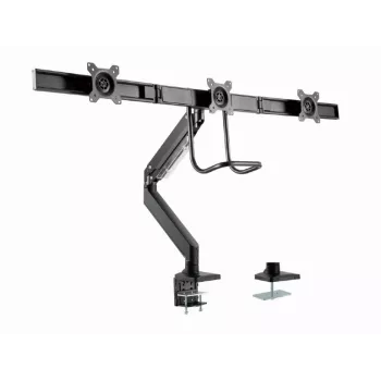 Supporto da scrivania per monitor GEMBIRD MA-DA3-03, 3 bracci, molla a gas, VESA 75–100x100, supporta 3 display fino a 27 pollici, max 18 kg, nero