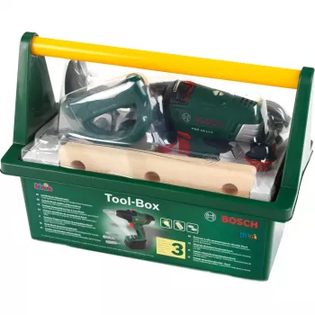 Theo Klein 8520 Bosch Toolbox I con tanti utensili I incl. avvitatore a batteria