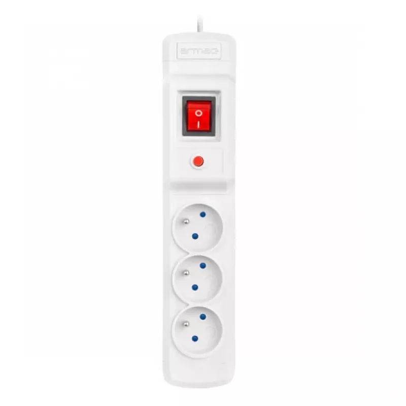 Ciabatta ARMAC MULTI M3 PROTECTING POWER STRIP, 3 prese, cavo 3 m, grigio
