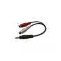 Cavo jack audio (3,5 mm) a 2 RCA GEMBIRD CCA-406 20 cm nero