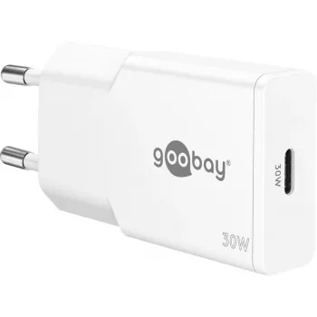 Caricabatterie rapido sottile USB-C PD GaN (30 W) (bianco)