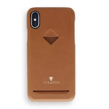 Custodia posteriore con porta carte VixFox per Samsung S9 — marrone caramello, cover posteriore con porta carte