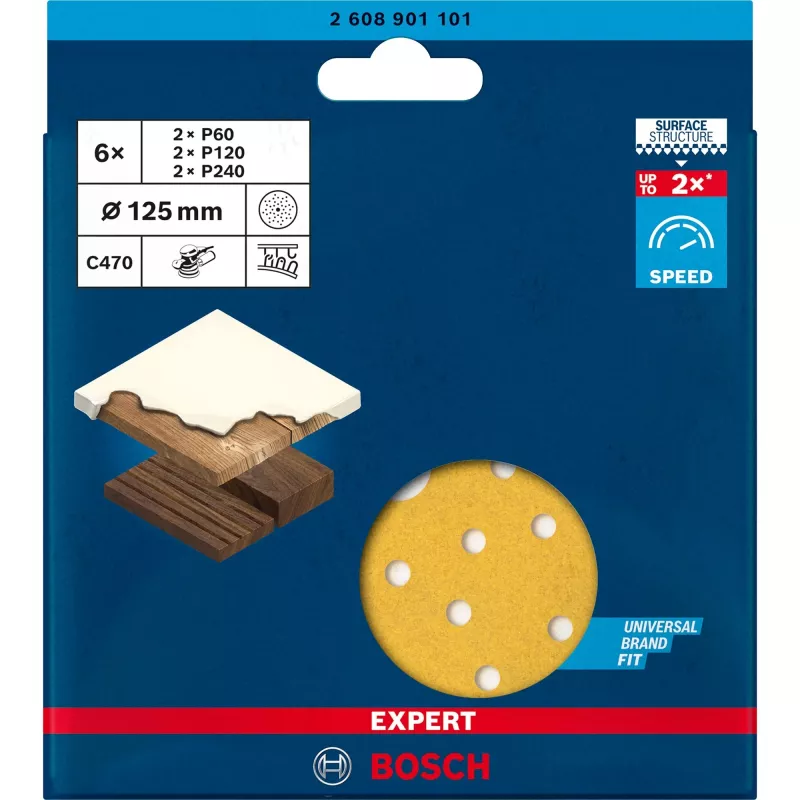 Bosch C470 disco abrasivo per vernice, legno