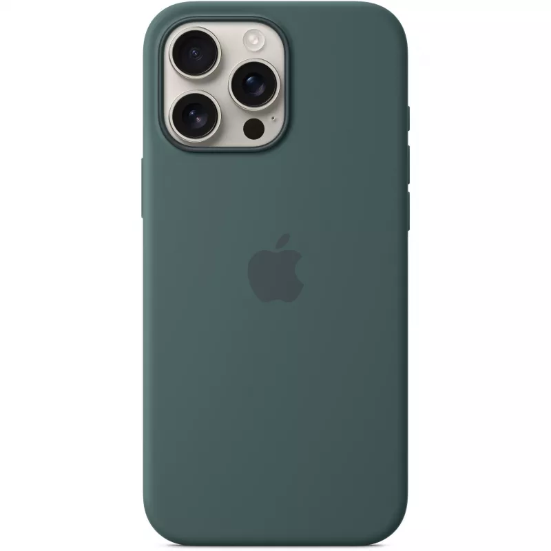 Custodia in silicone compatibile MagSafe per iPhone 16 Pro Max - Verde oceano