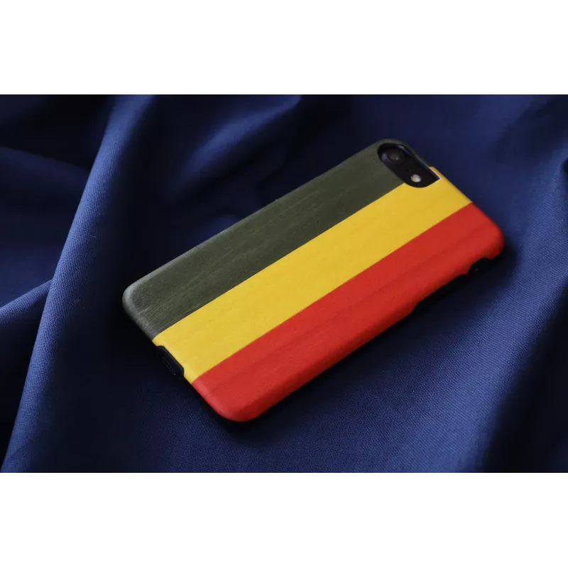 Custodia per cellulare Man and Wood per iPhone 7/8 — reggae nero